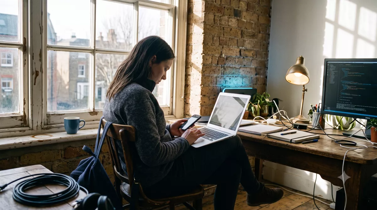 Lead network operator reviewing bid floors on a laptop as insurance carrier advertising spend pushes auction prices higher